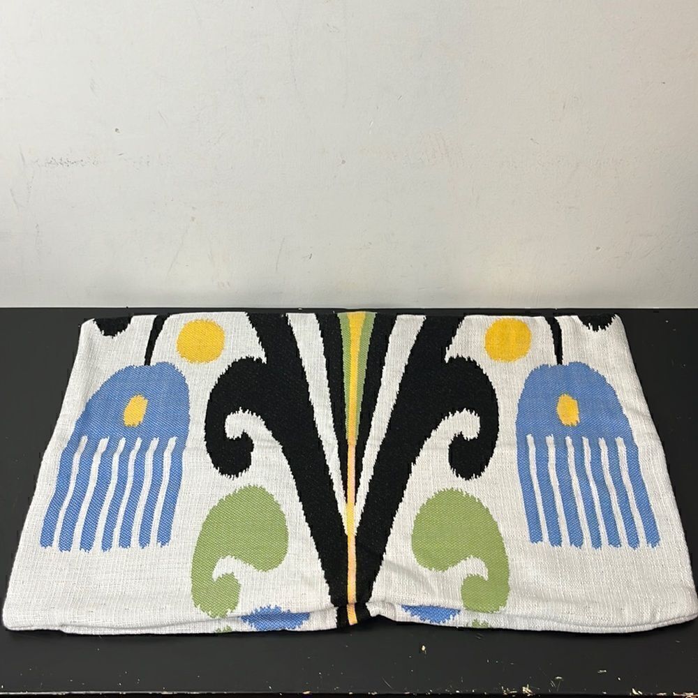 William Sonoma Outdoor Sunbrella Sofia Ikat pillow cover